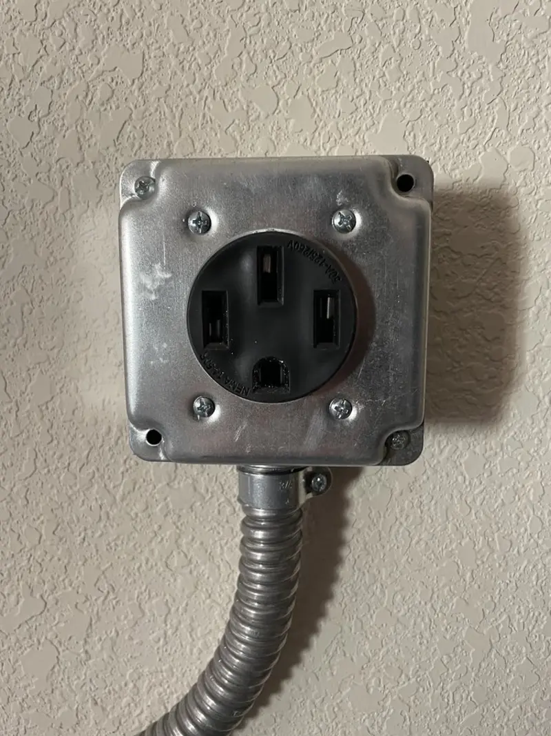 NEMA 14-50 outlet installed for Smart Home Electrical in Lamar